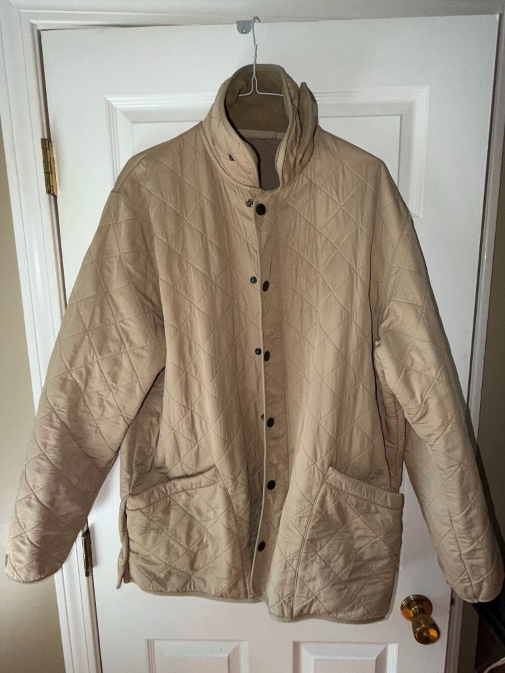 Barbour SMU r Chelsea Polar Quilted Jacket Tan XL mens